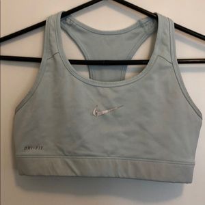 Baby blue Nike sports bra